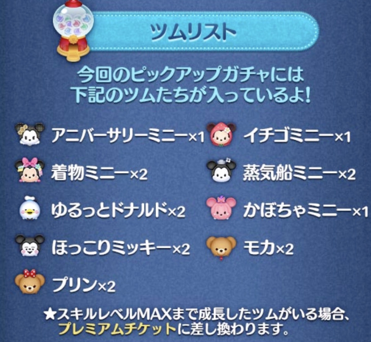 ミニーピックアップガチャ