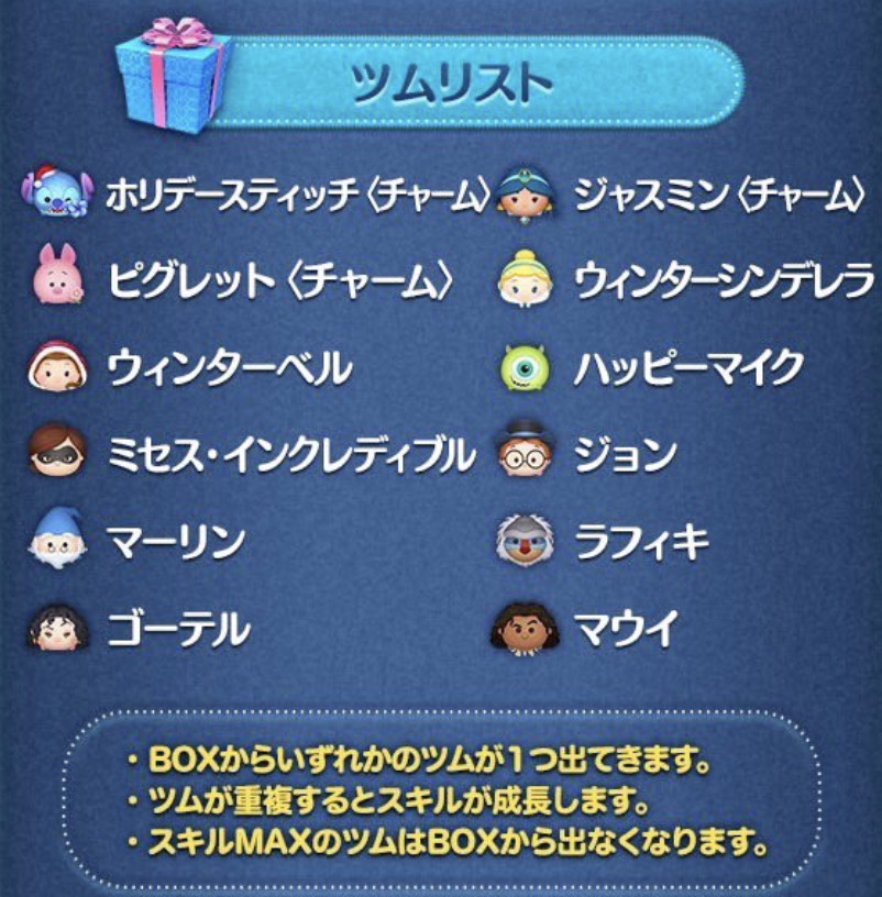 2023年12月ツムツムセレクトBOX2回目