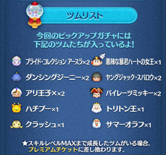 ツムツム2024年8月ピックアップガチャ1回目第206弾