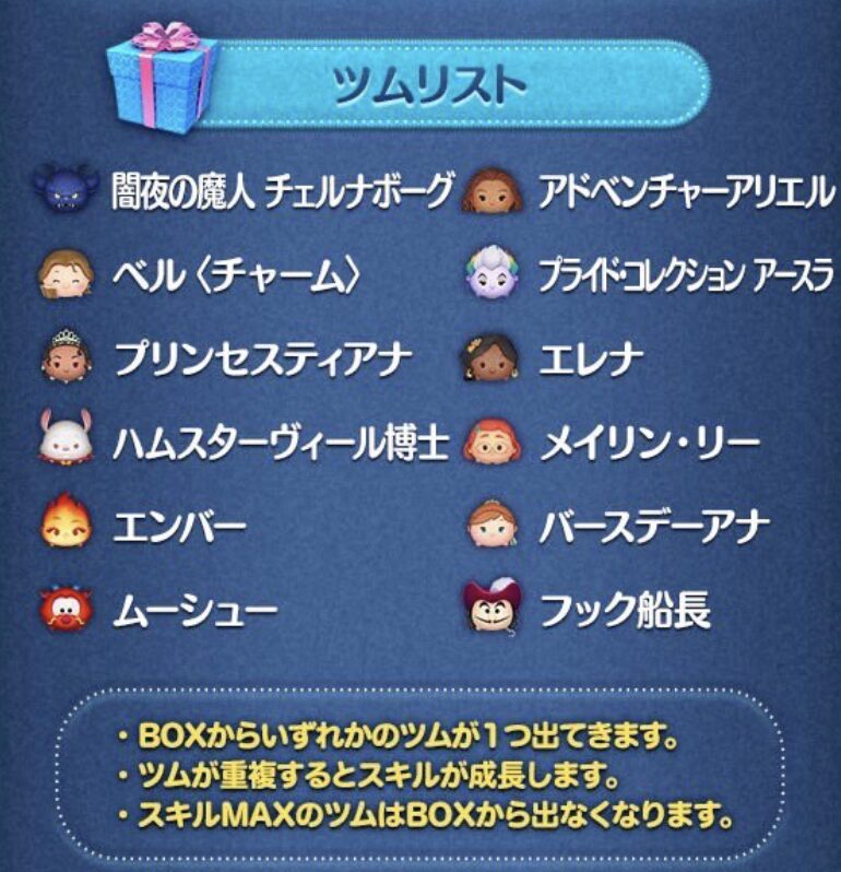 2024年11月ツムツムセレクトBOX1回目