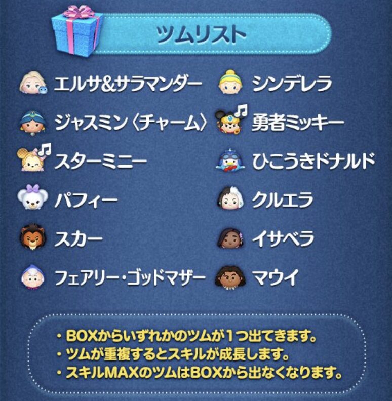 2024年11月ツムツムセレクトBOX2回目