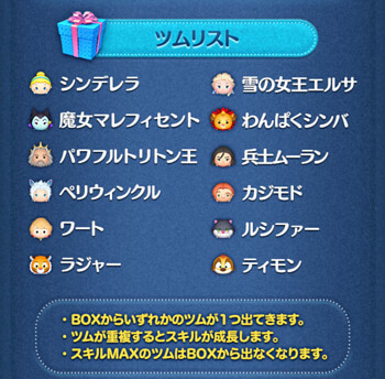 【ツムツム】2025年2月セレクトボックス1回目